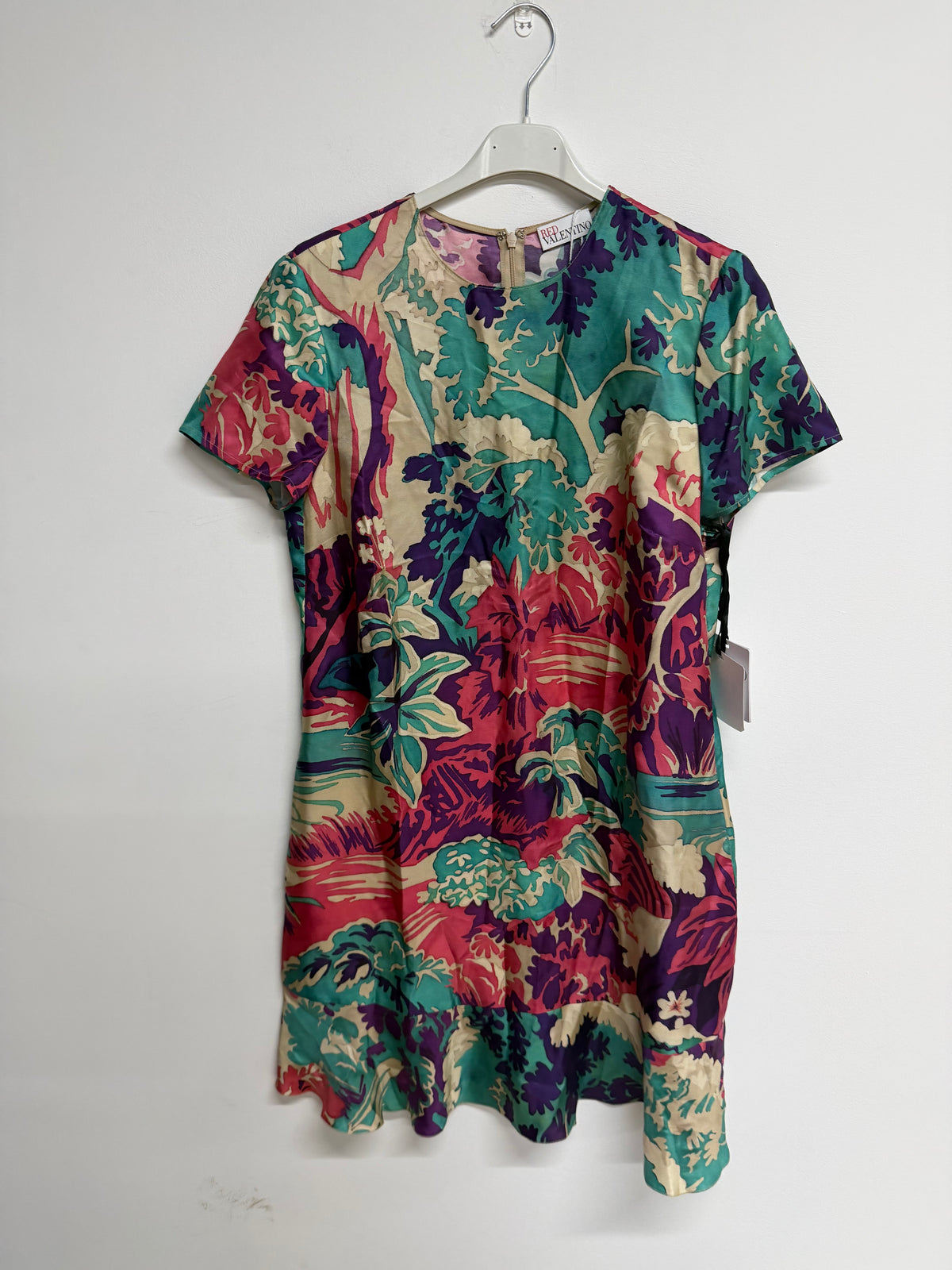 Preloved BNWT Red Valentino Dress Size 10 Green Pink and Purple