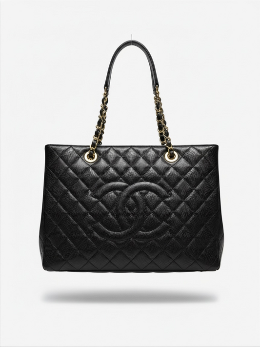 Preloved Chanel Black GST Handbag