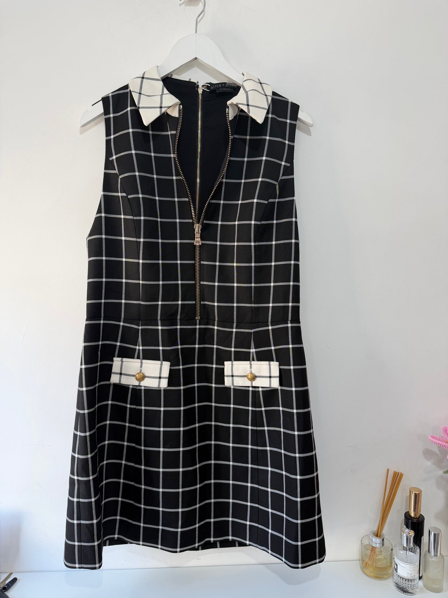 Preloved, Black and White Alice + Olivia Dress, 14