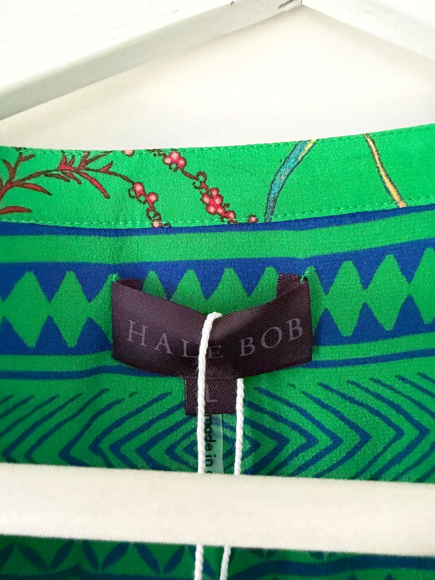 Pre-loved Patterned Green Hale Bob Blouse, L