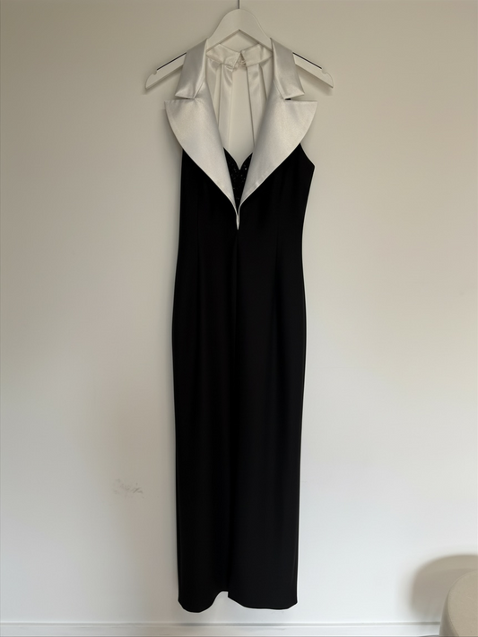 Preloved Ever Beauty Dress Size 14 Black and White