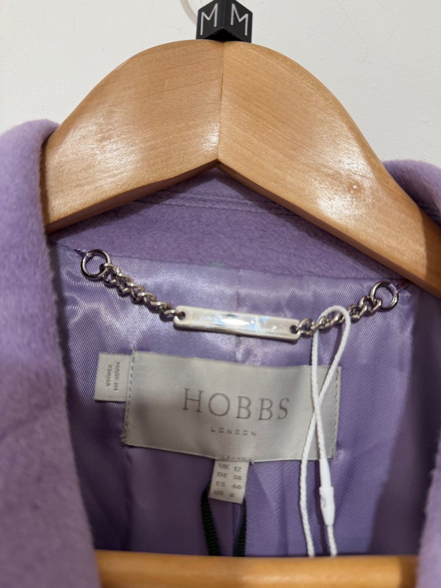 Preloved BRAND NEW Hobbs Coat Size 12 Lilac