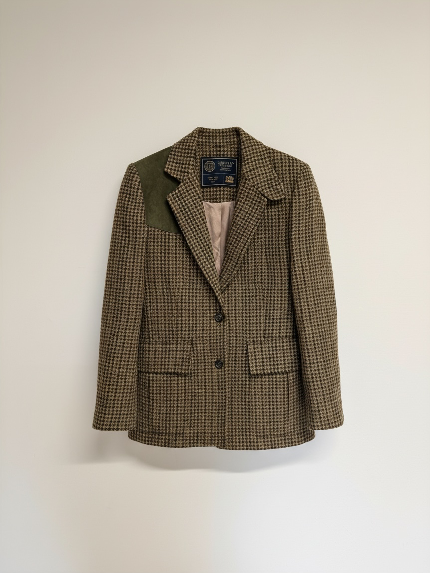 Preloved Holland Cooper Blazer, Size 10 Brown Houndstooth