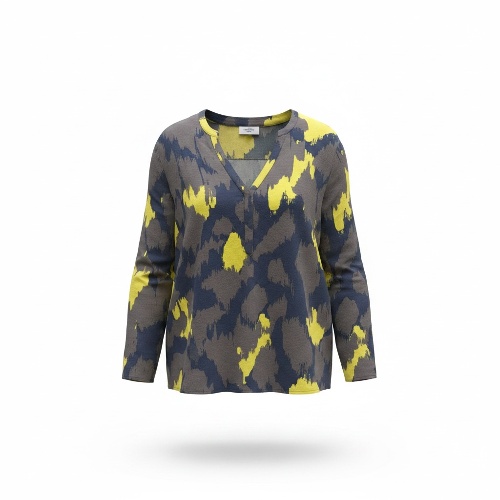 Pre-loved Patterned Grey Mercy Delta Blouse, L