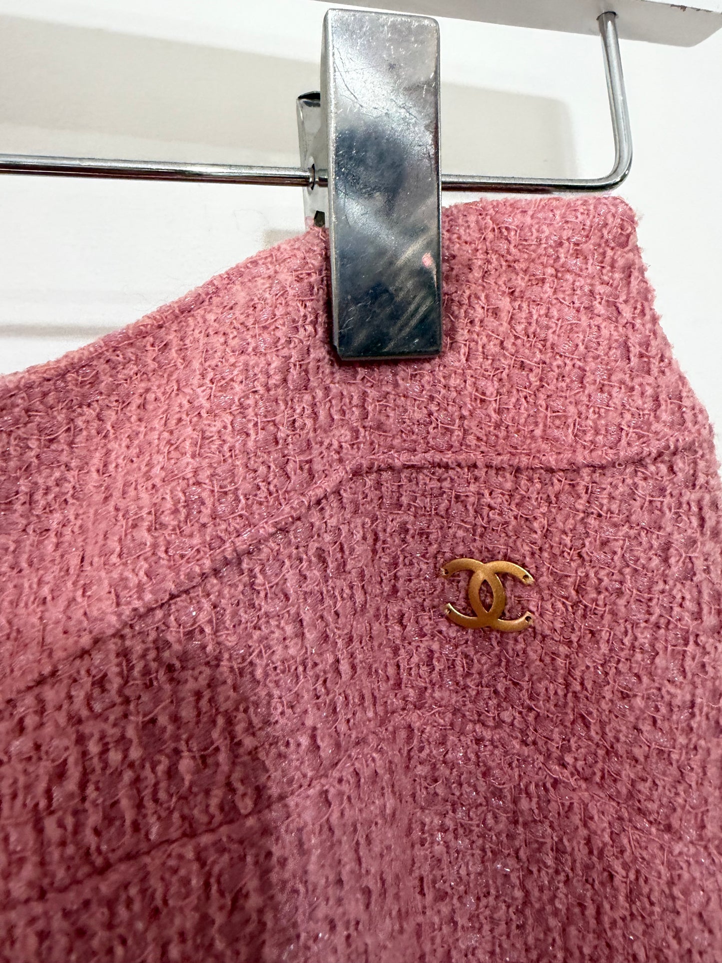 Preloved, Pink Chanel Skirt, UK 10