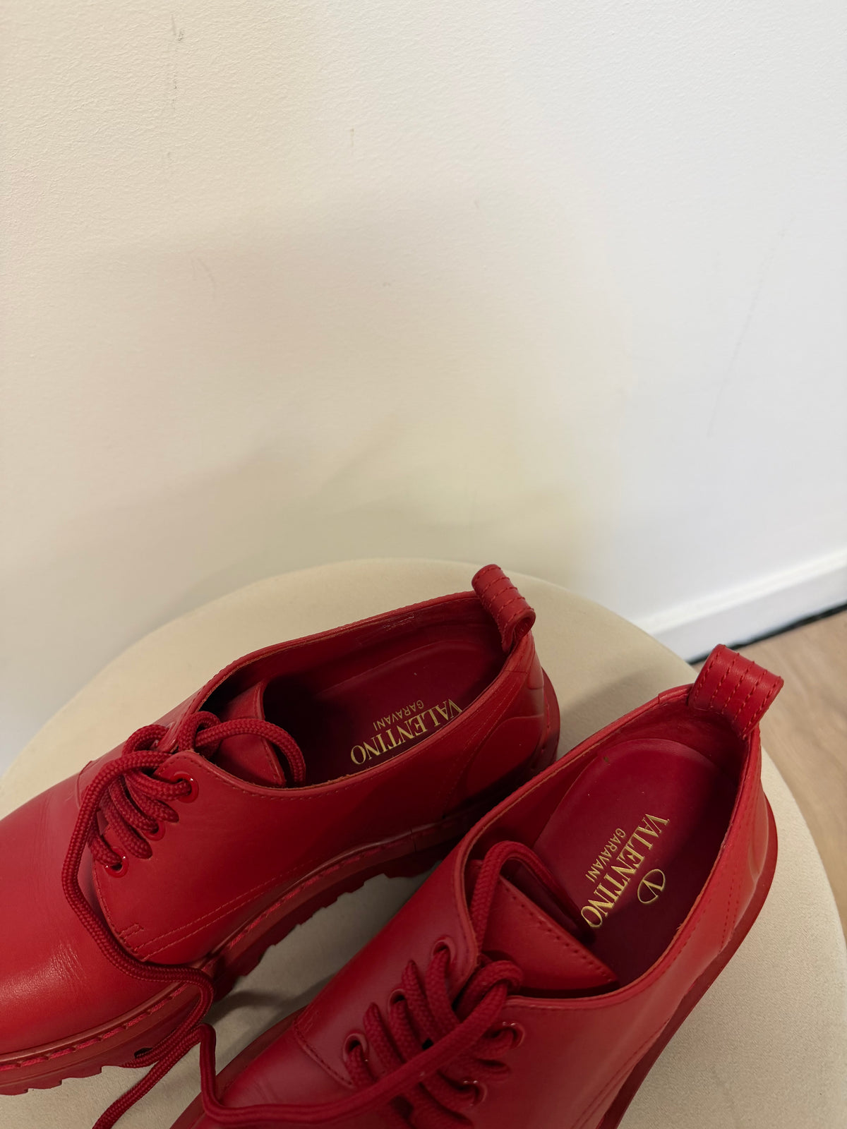 Preloved Red Valentino Loafers Size UK 2.5 Red