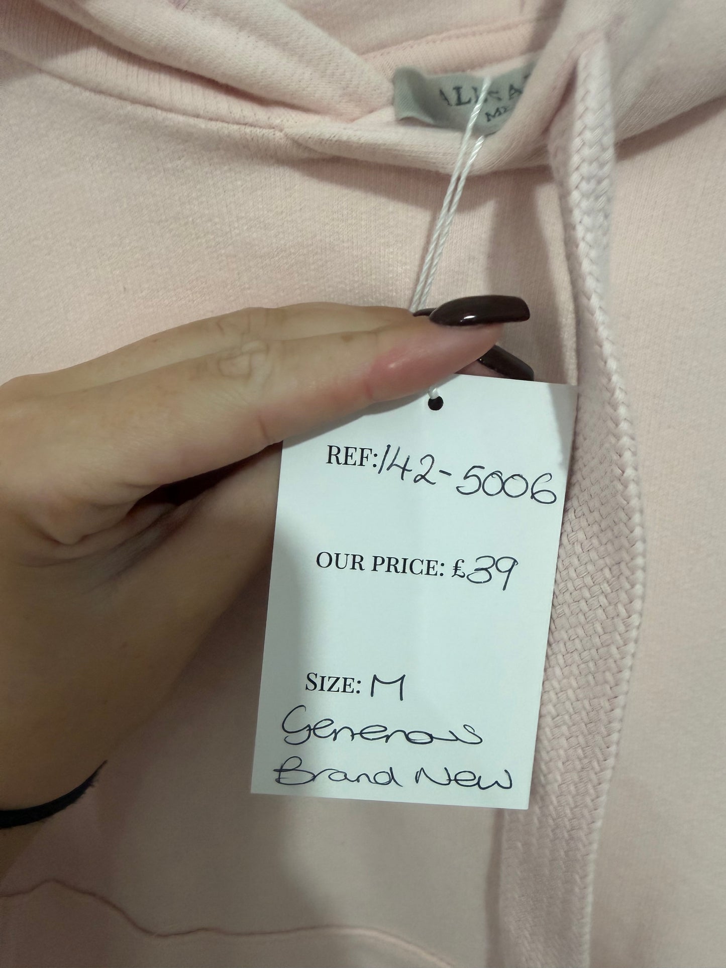 Pink All Saints Hoodie, Oversized M