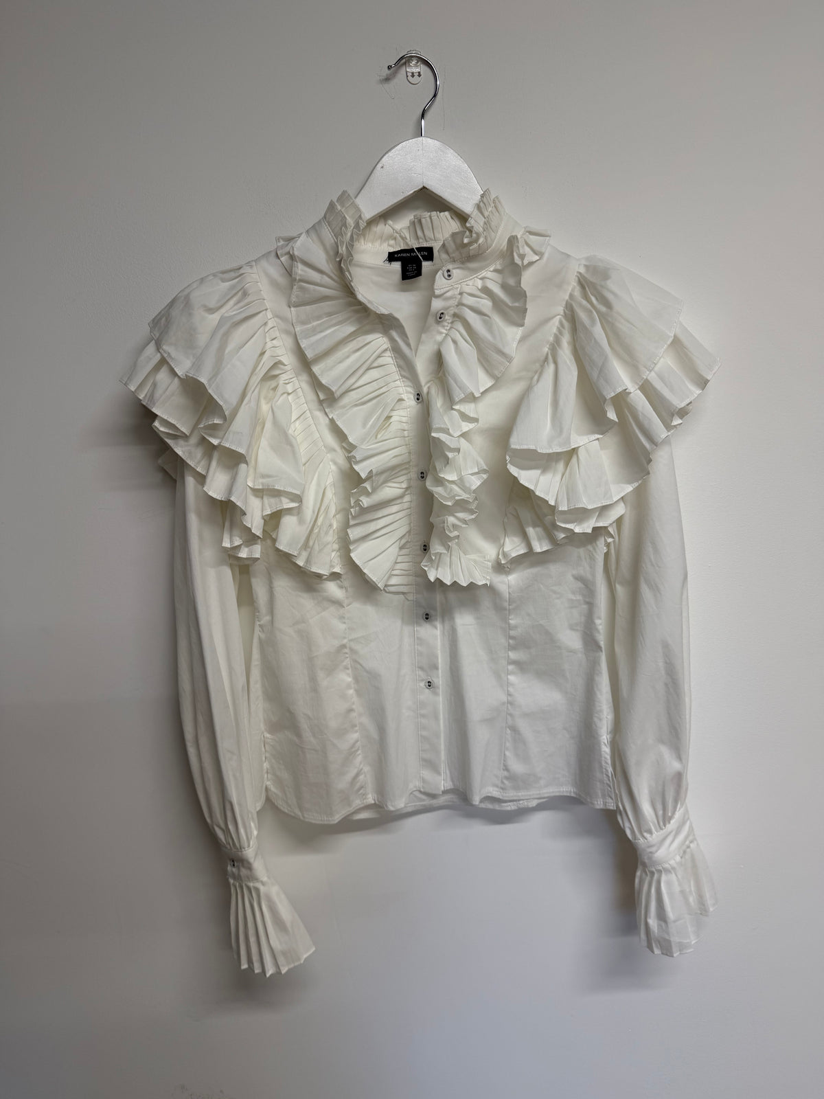 Preloved Karen Millen Shirt Size UK 10 White