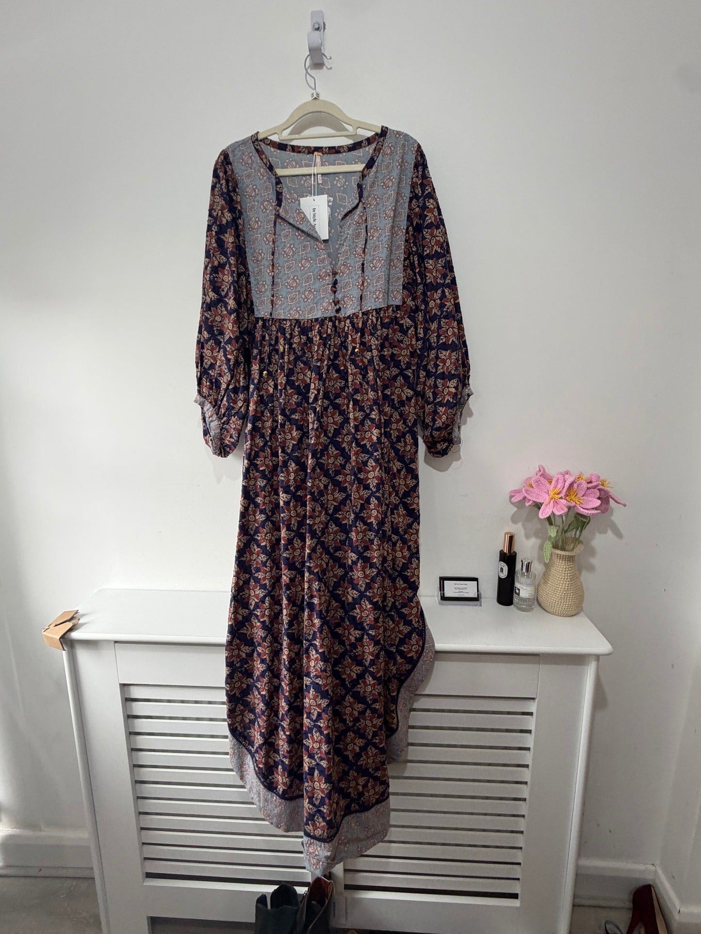 Preloved Free People Dress Size M (fits M-L) Haizy Maizy Maxi Dress Brand New w Tags