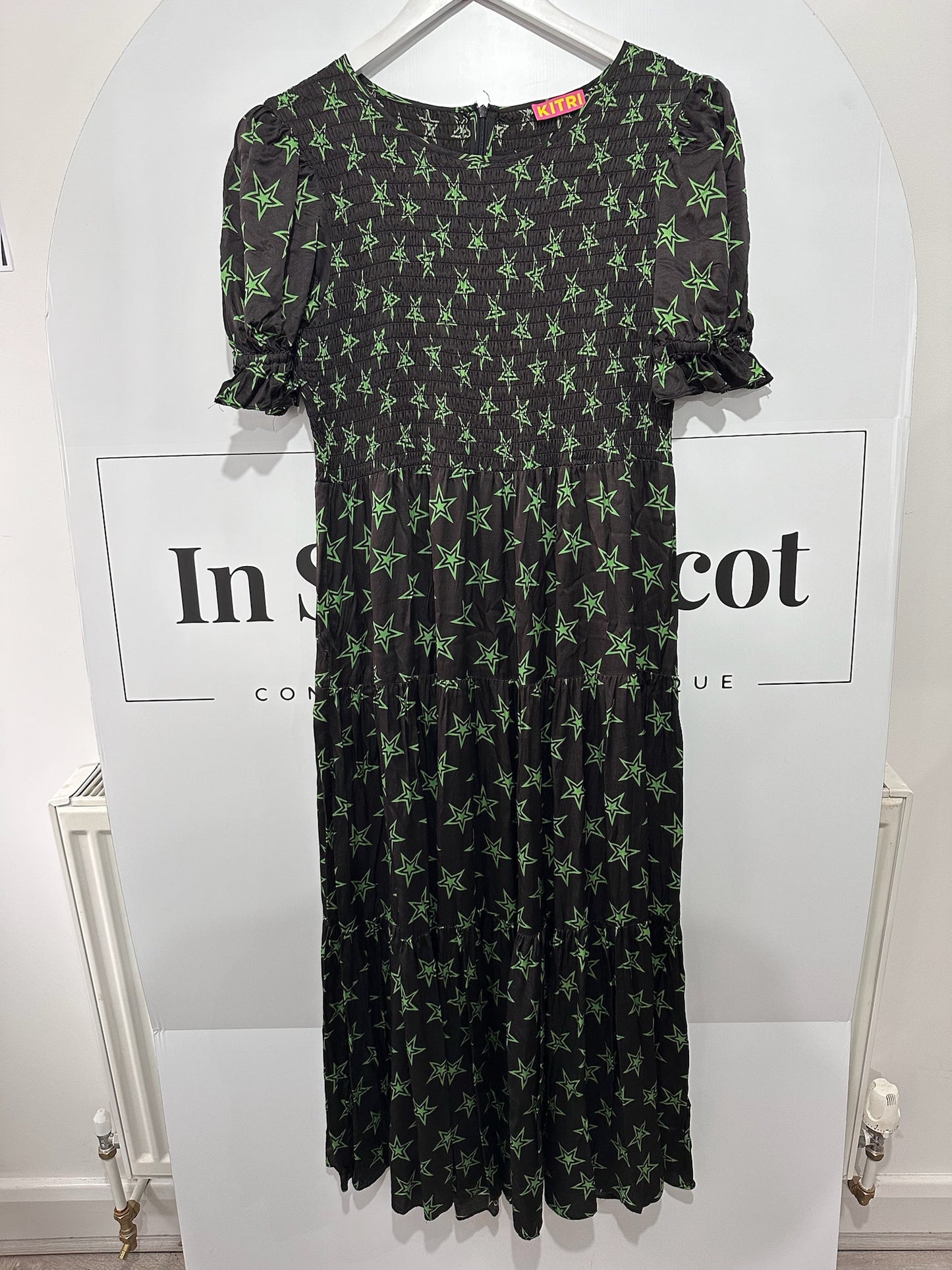 Black/Green Kitri Maxi Dress, L/XL