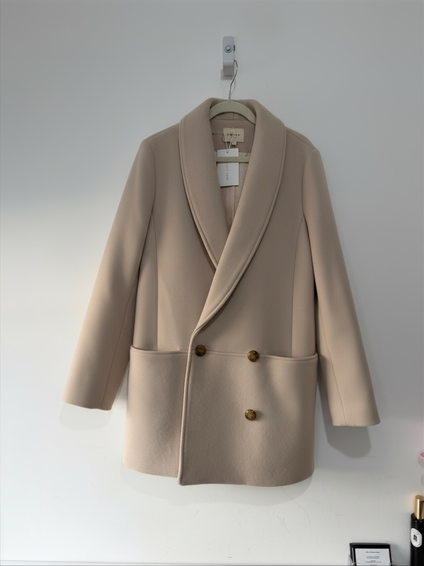 Preloved Sezane Coat Size 10 Pale Pink