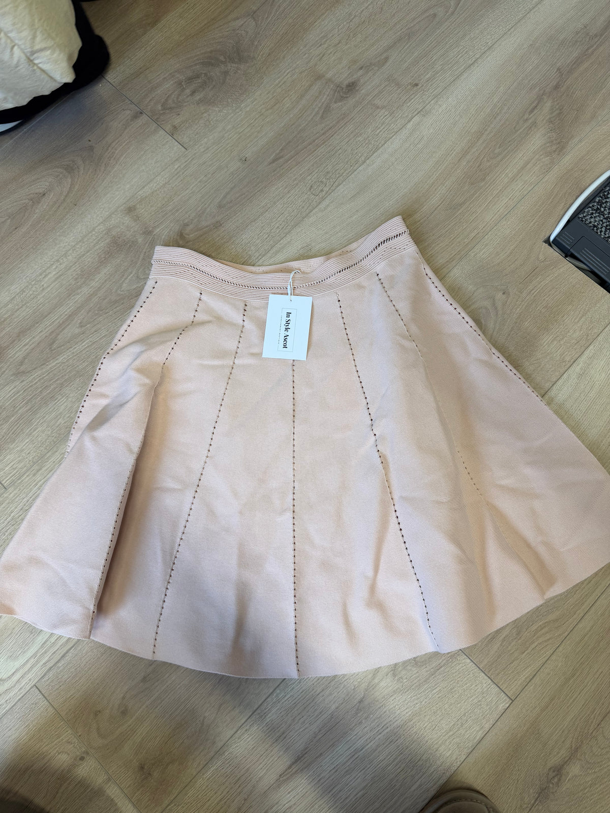 Preloved Sandro Cardigan, Top & Skirt Set Size 12-14 Peach