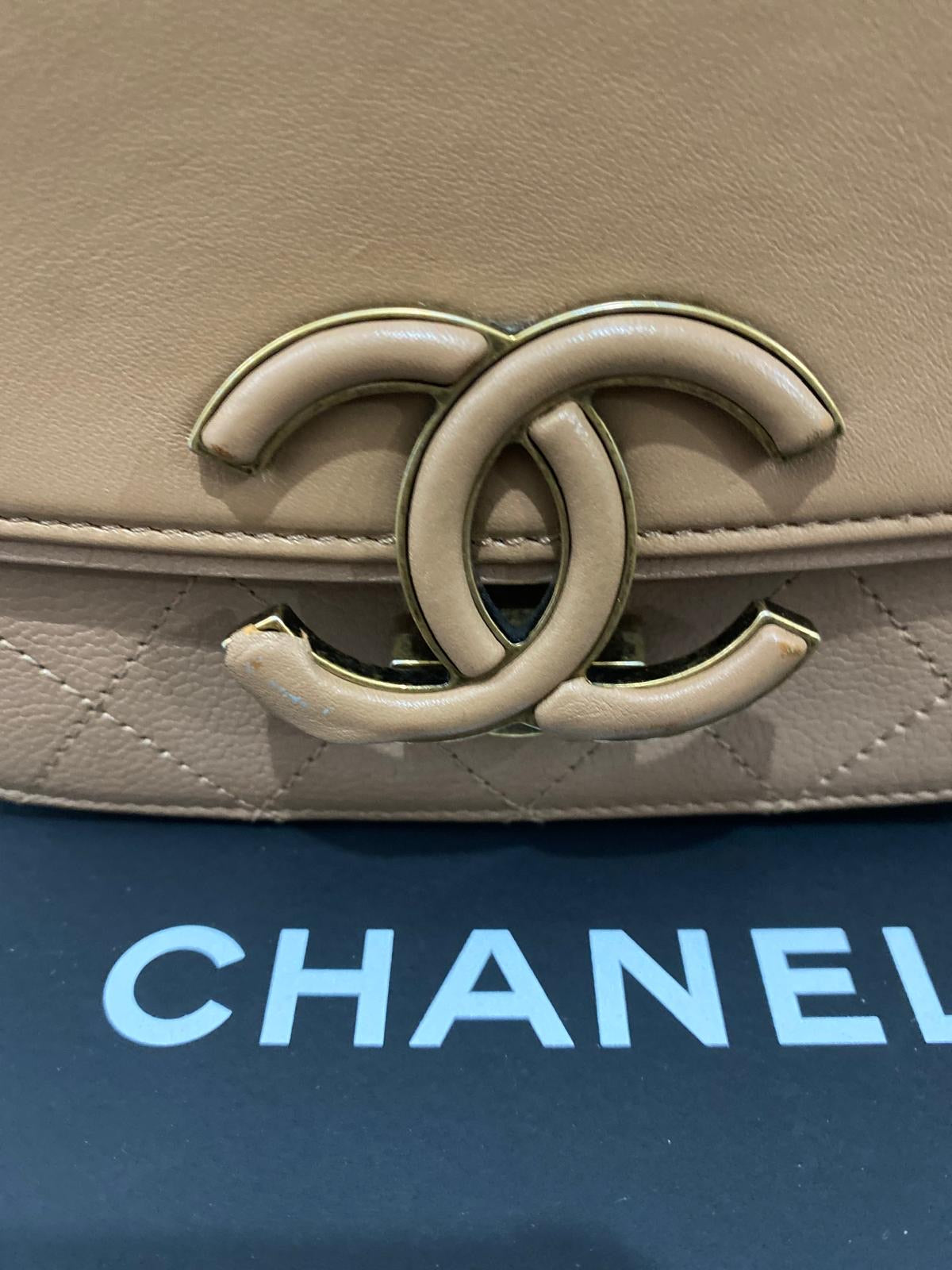 Beige Chanel Crossbody Bag