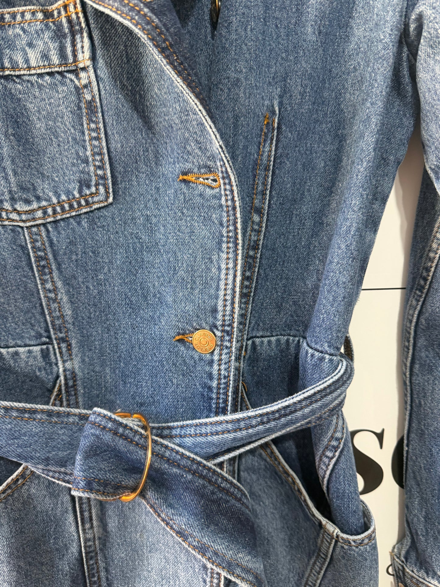 Blue Claudie Pierlot Denim Dress, Size 8