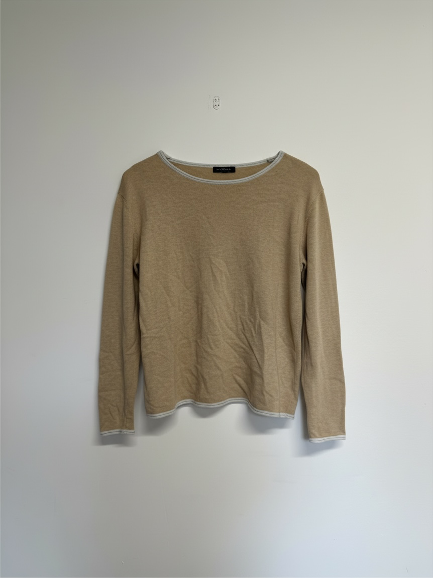 Preloved Ochre Jumper, Size 10 Beige