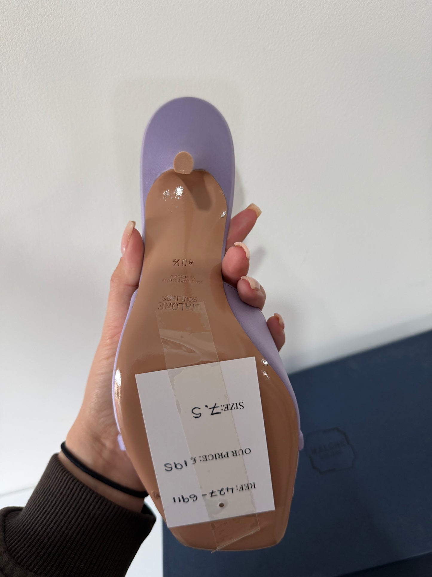 Pre-owned, Brand New Lilac Malone Souliers Heels, Size 7.5 - UK 40.5