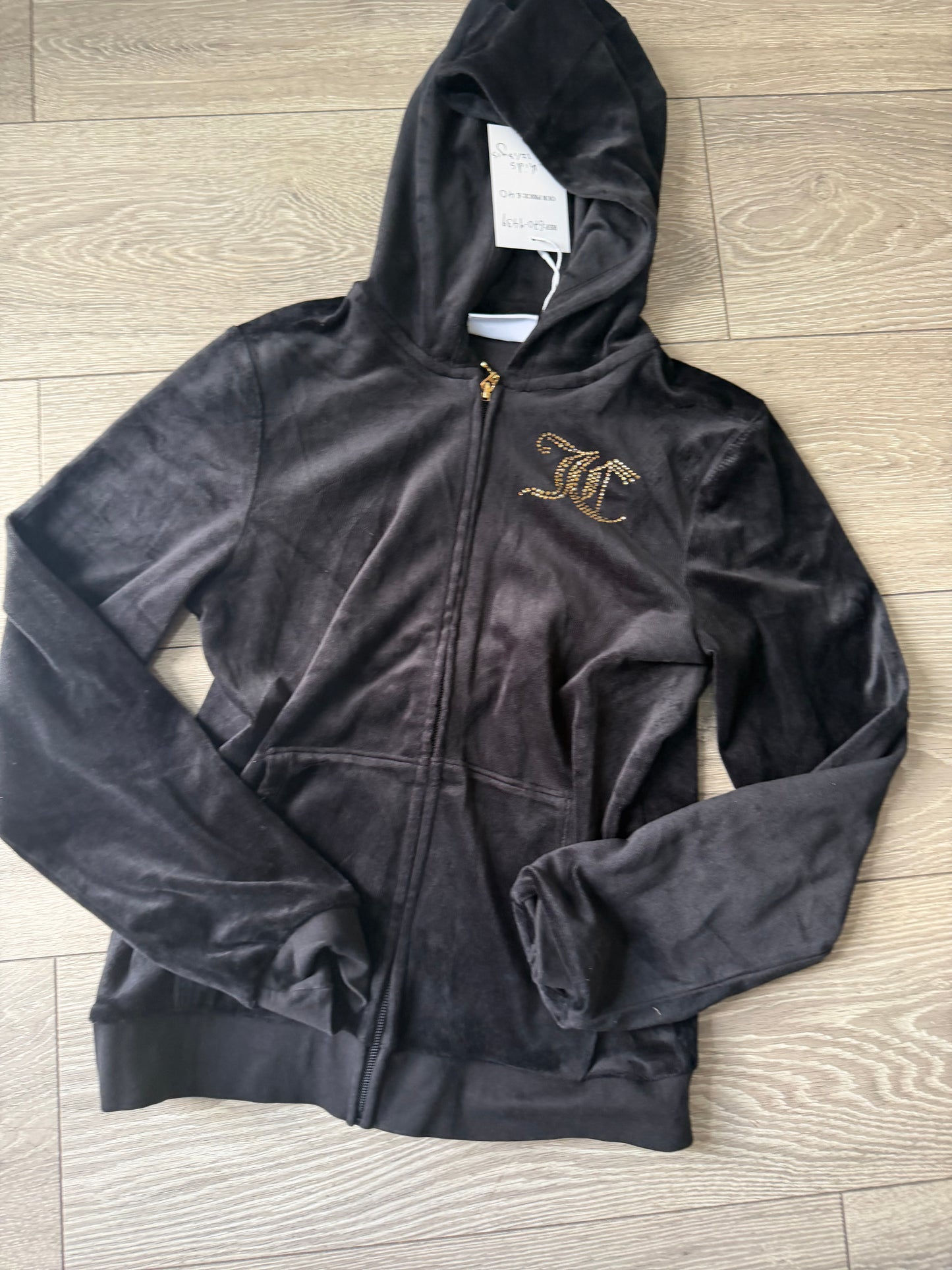 Preloved Juicy tracksuit Kids 12/13 Black and gold jems