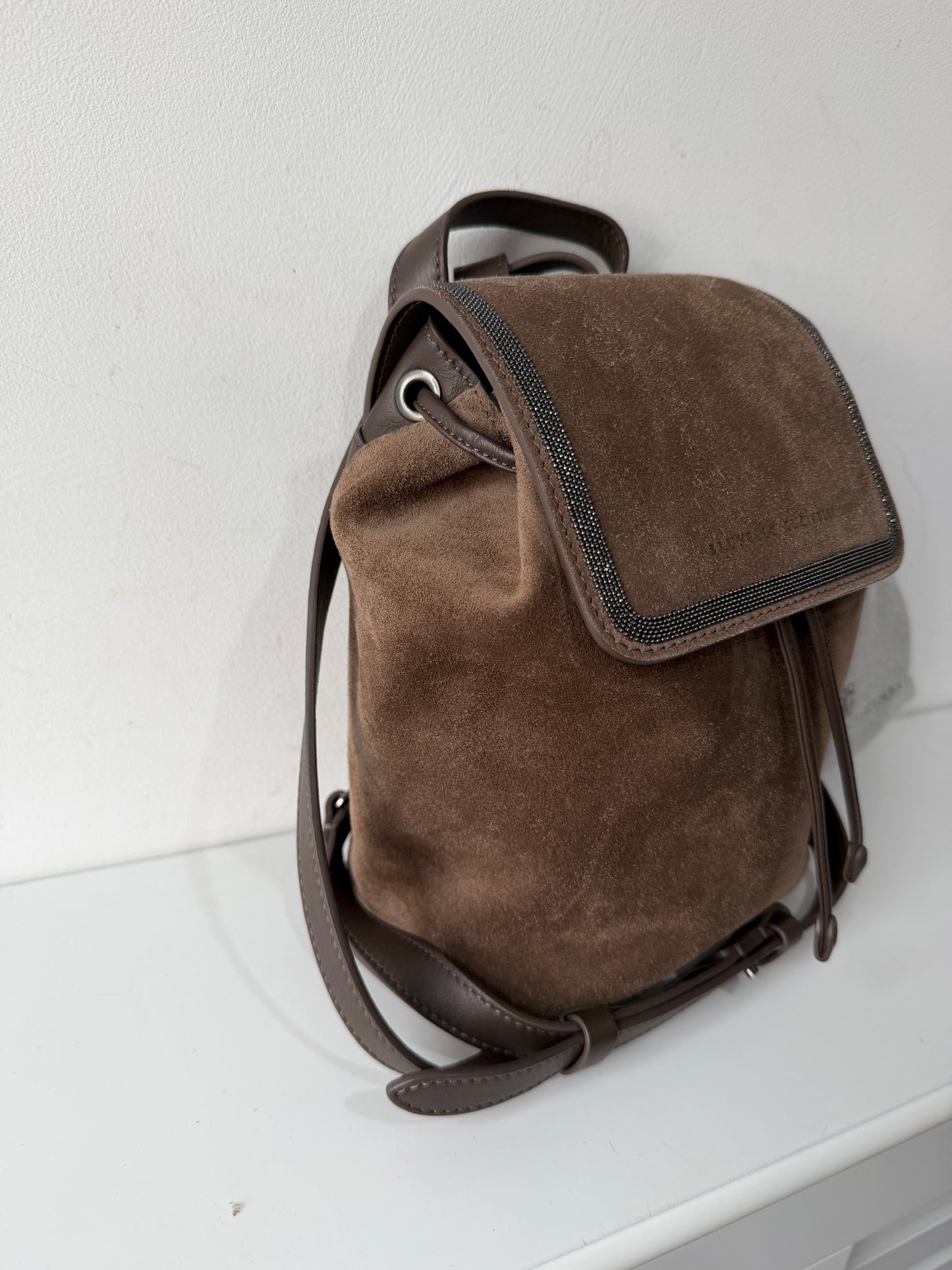 Preloved Brand New Brunello Cucinelli Small Backpack Brown