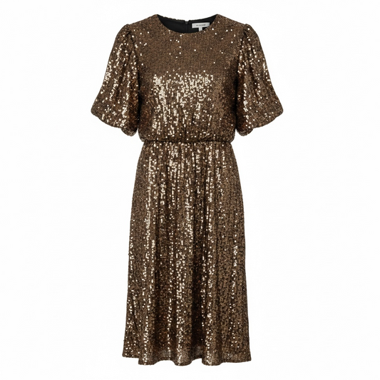 Pre-owned, Gold Cefinn Dress, Size 12