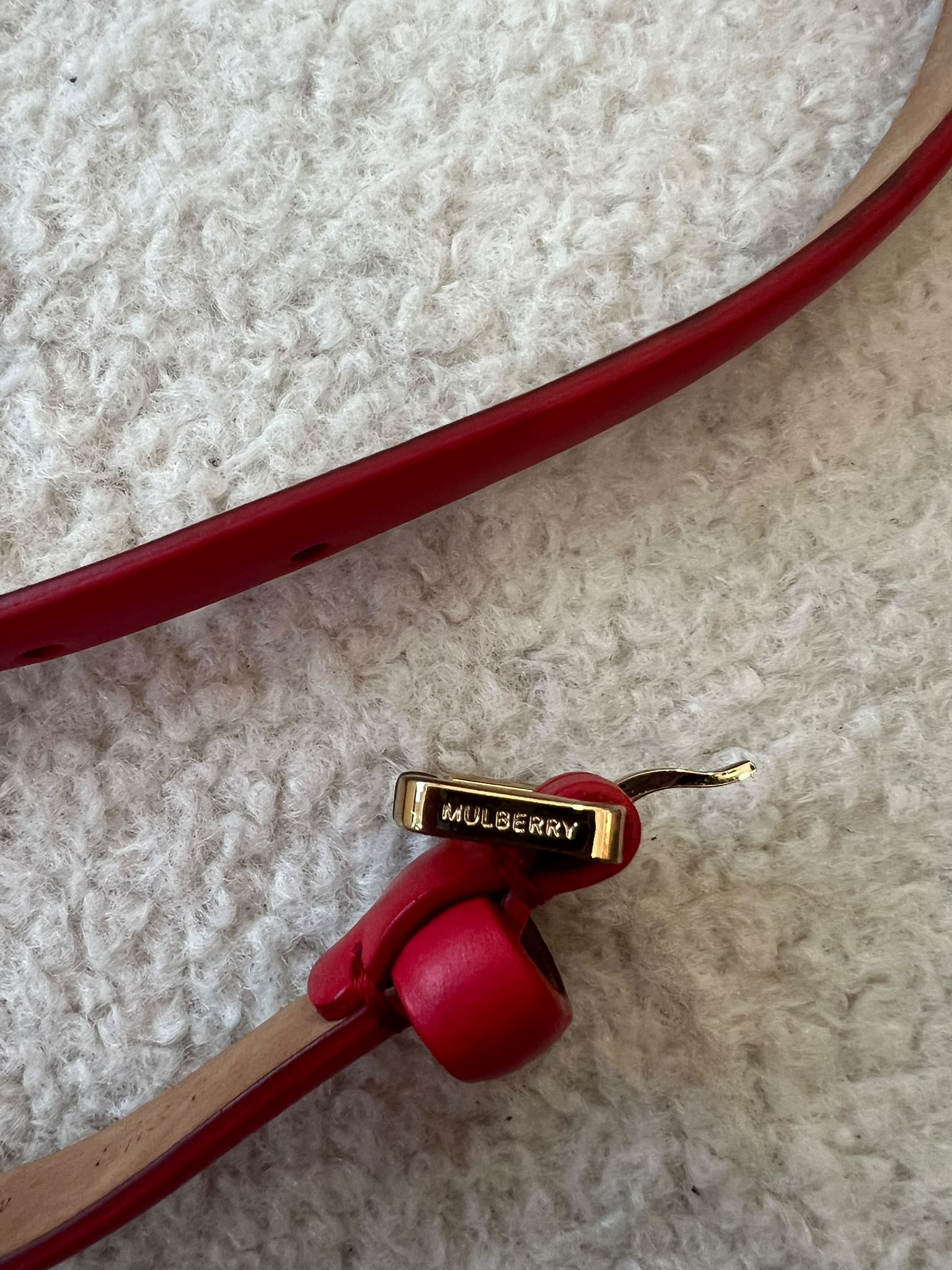Preloved Red Mulberry Belt, 32, BNWT