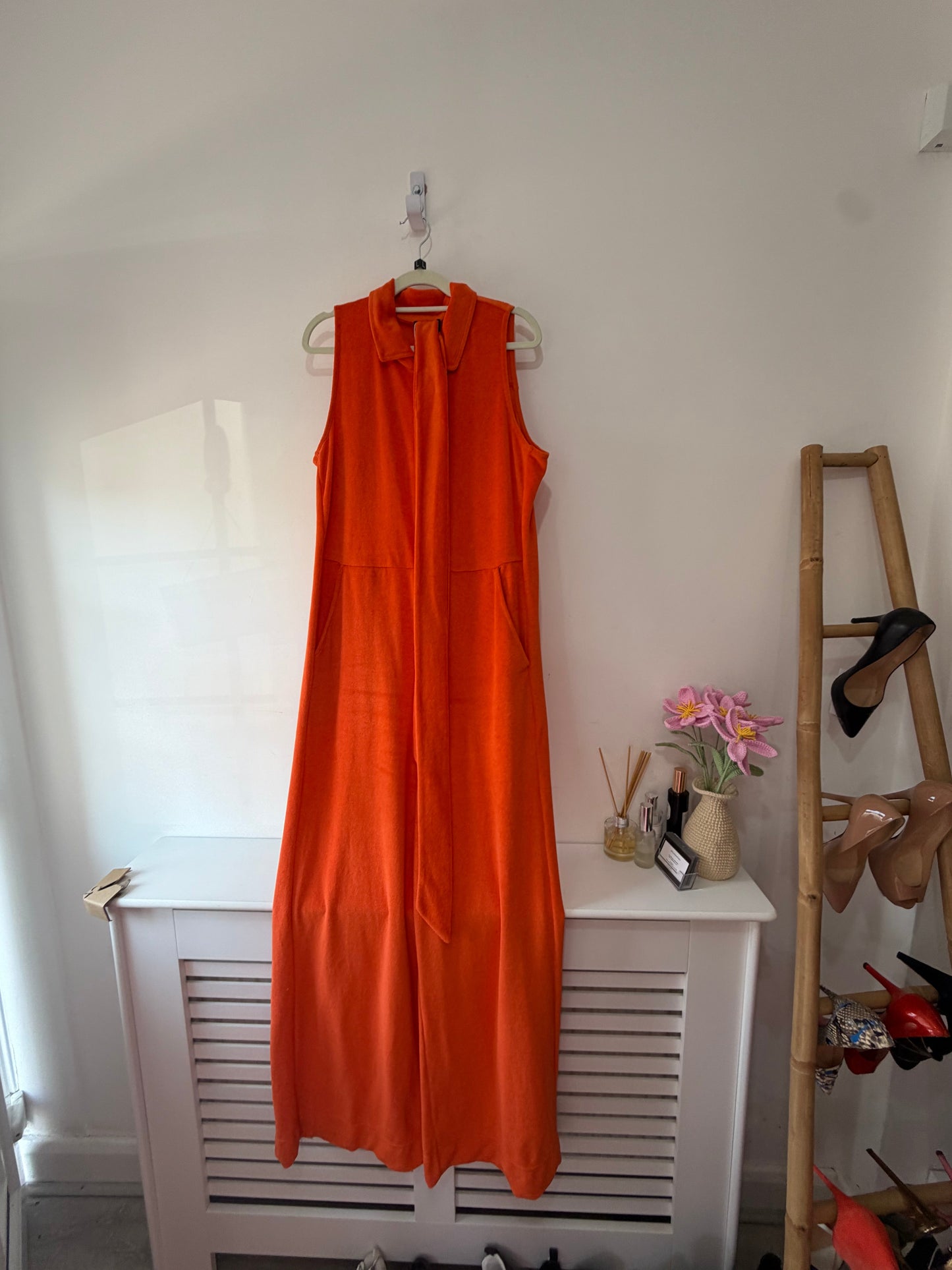 Preloved Orange ME + EM Jumpsuit, Size 14