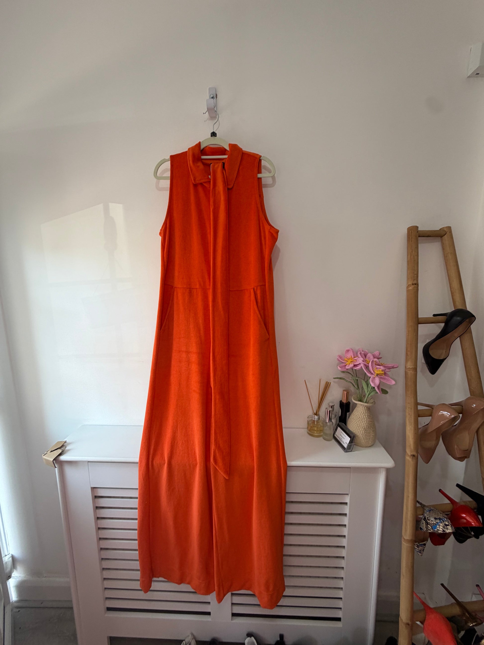 Preloved Orange ME + EM Jumpsuit, Size 14