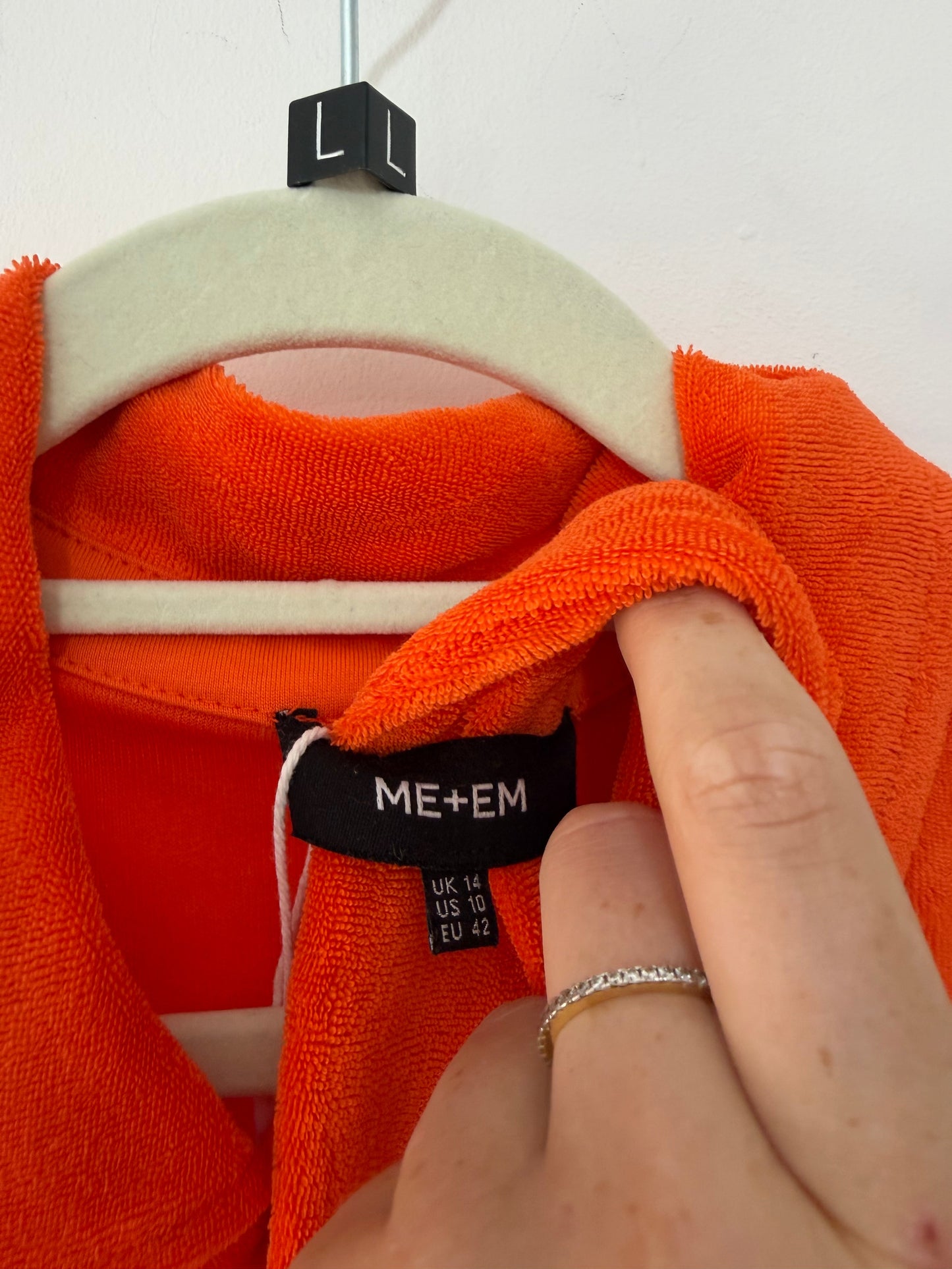 Preloved Orange ME + EM Jumpsuit, Size 14
