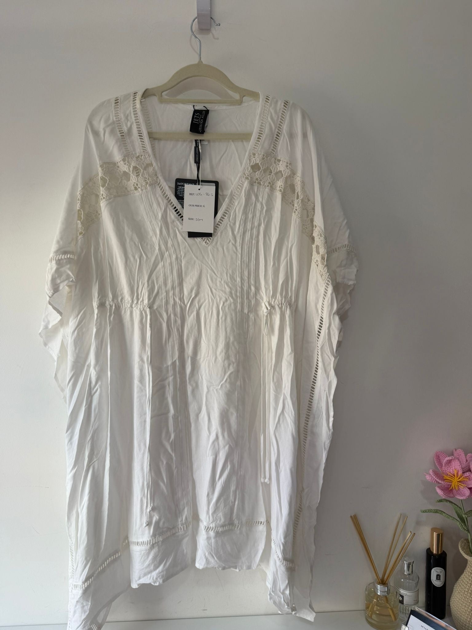 Preloved White JETS Jessika Allen Dress, S-M, BNWT