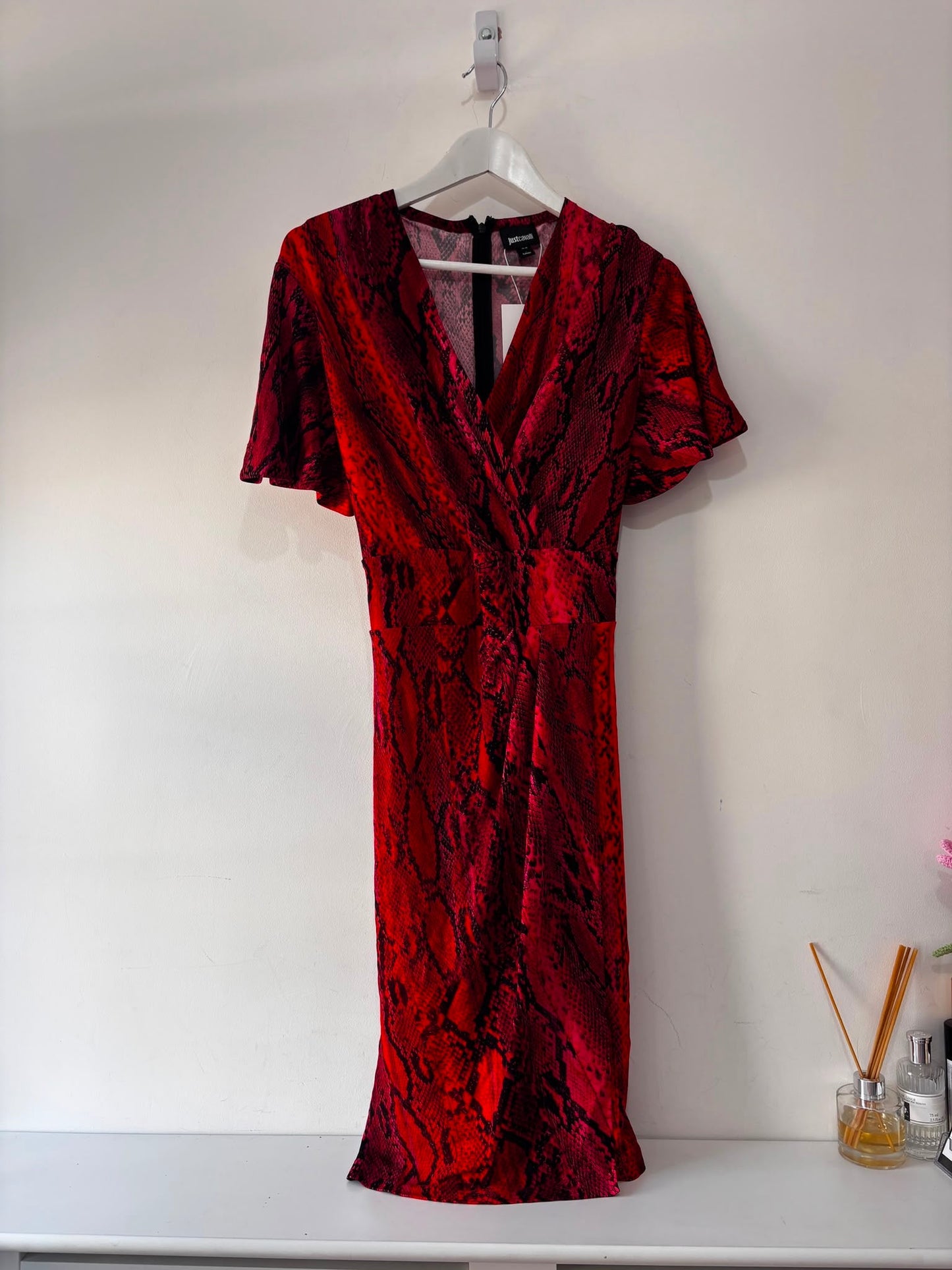 Preloved Red and Black Just Cavalli Dress, Medium