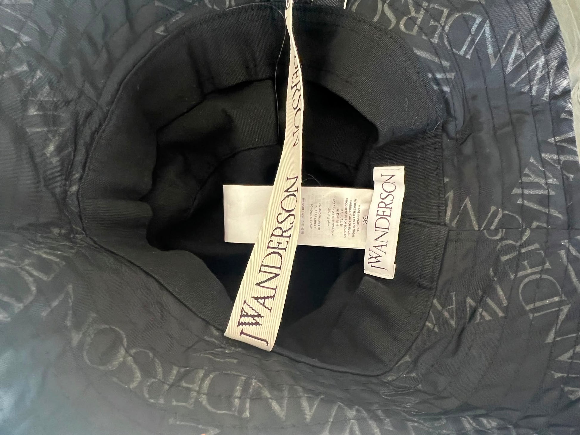 Preloved Black JW Anderson Hat, Size 56