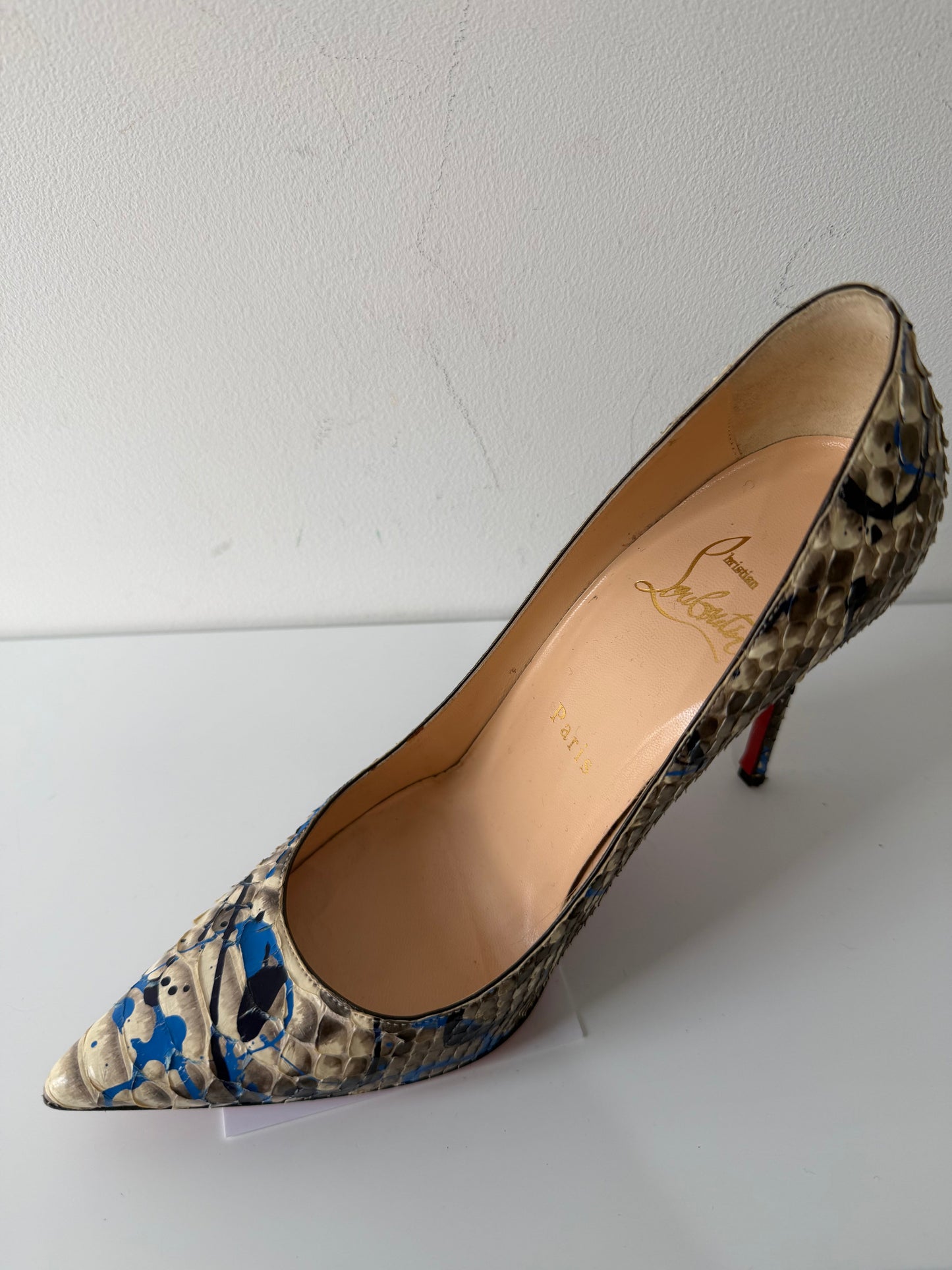 Preloved Python Christian Louboutin Heels So Kate, Size 35 (UK 2)