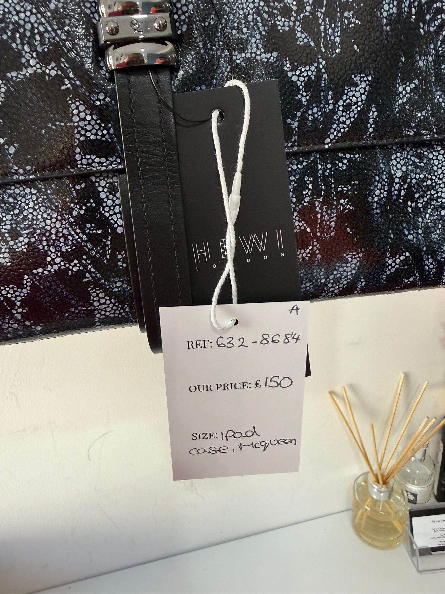 Preloved Black and Blue Alexander Mcqueen Ipad Case