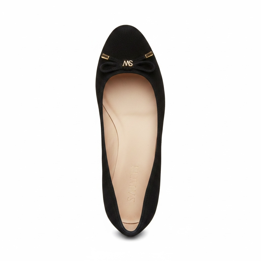 Preloved BRAND NEW Black Suede Stuart Wietzman Flats, Size 6 (39)