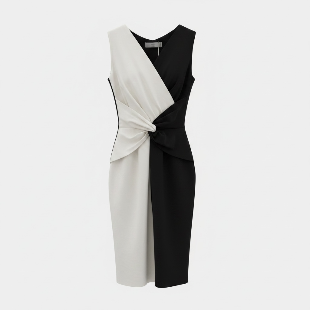 Preloved, Black and White Chiara Boni Dress, Size 10 (Fits an 8)
