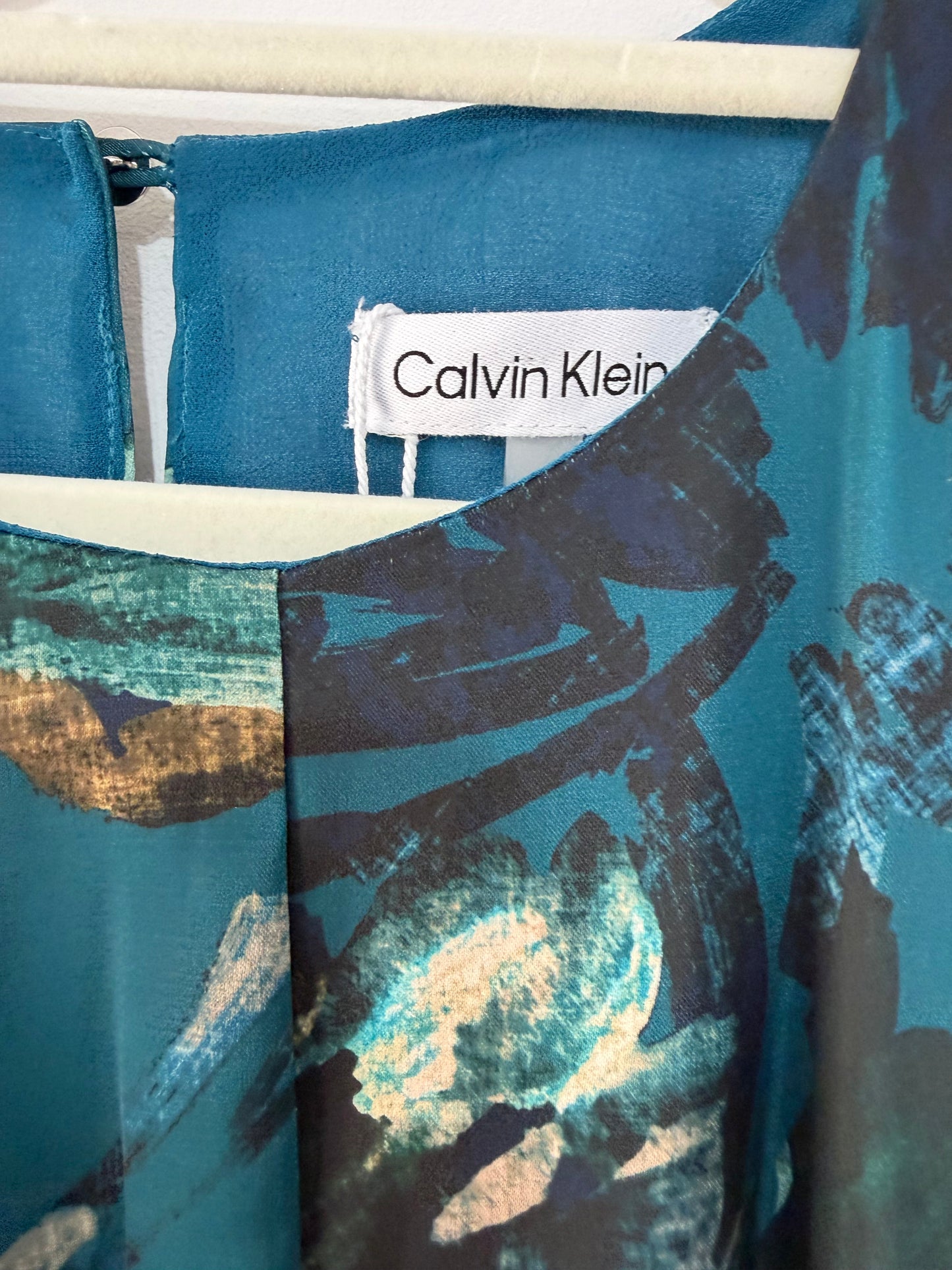 Preloved, Emerald Green Calvin Klein Dress, UK 6