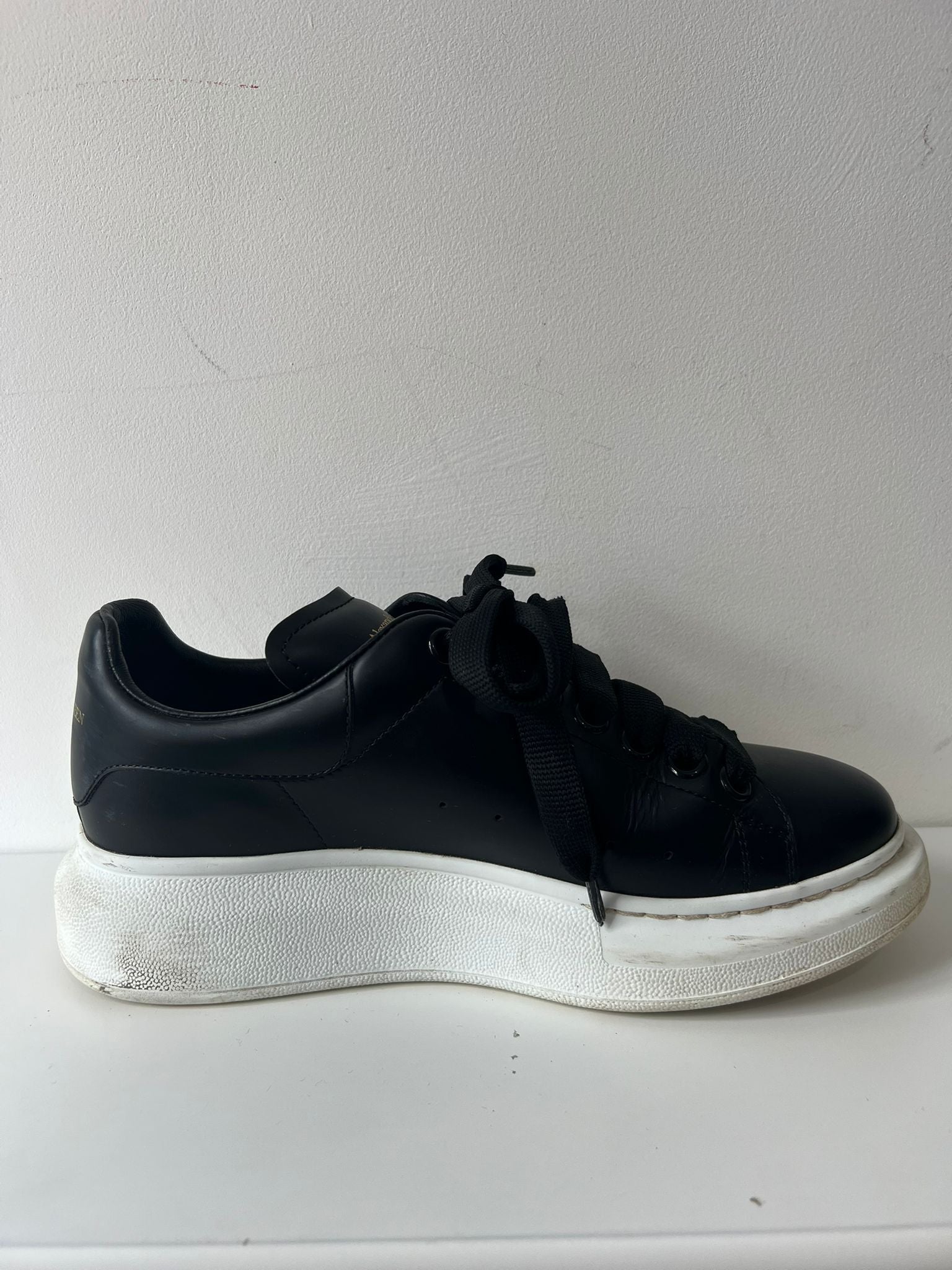 Preloved Black Alexander Mcqueen Sneaker Trainers, Size 37 - UK 4
