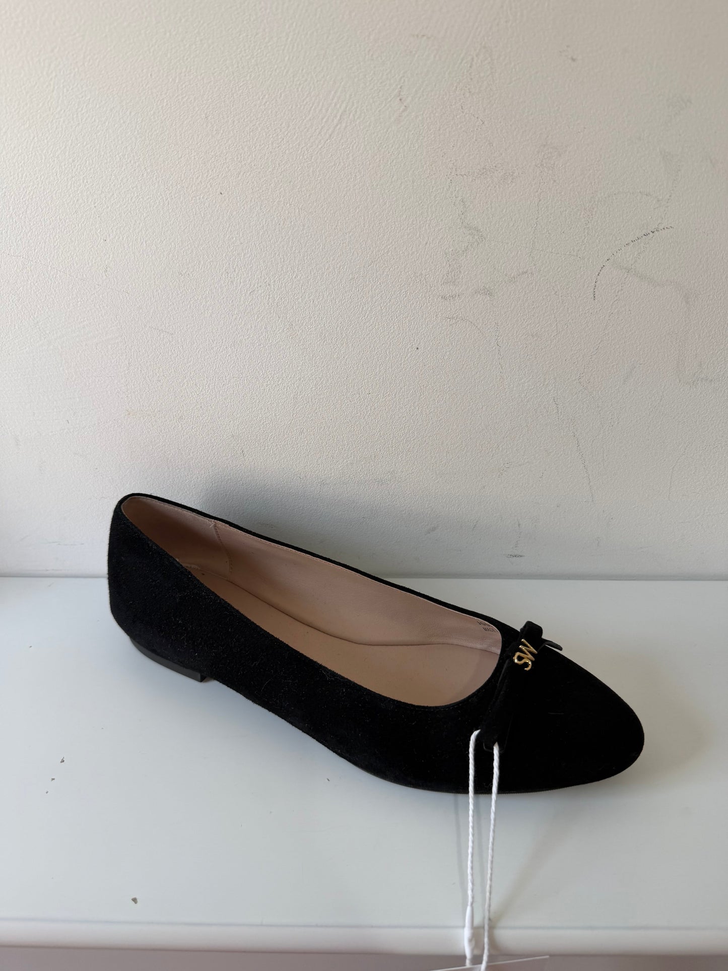 Preloved BRAND NEW Black Suede Stuart Wietzman Flats, Size 6 (39)
