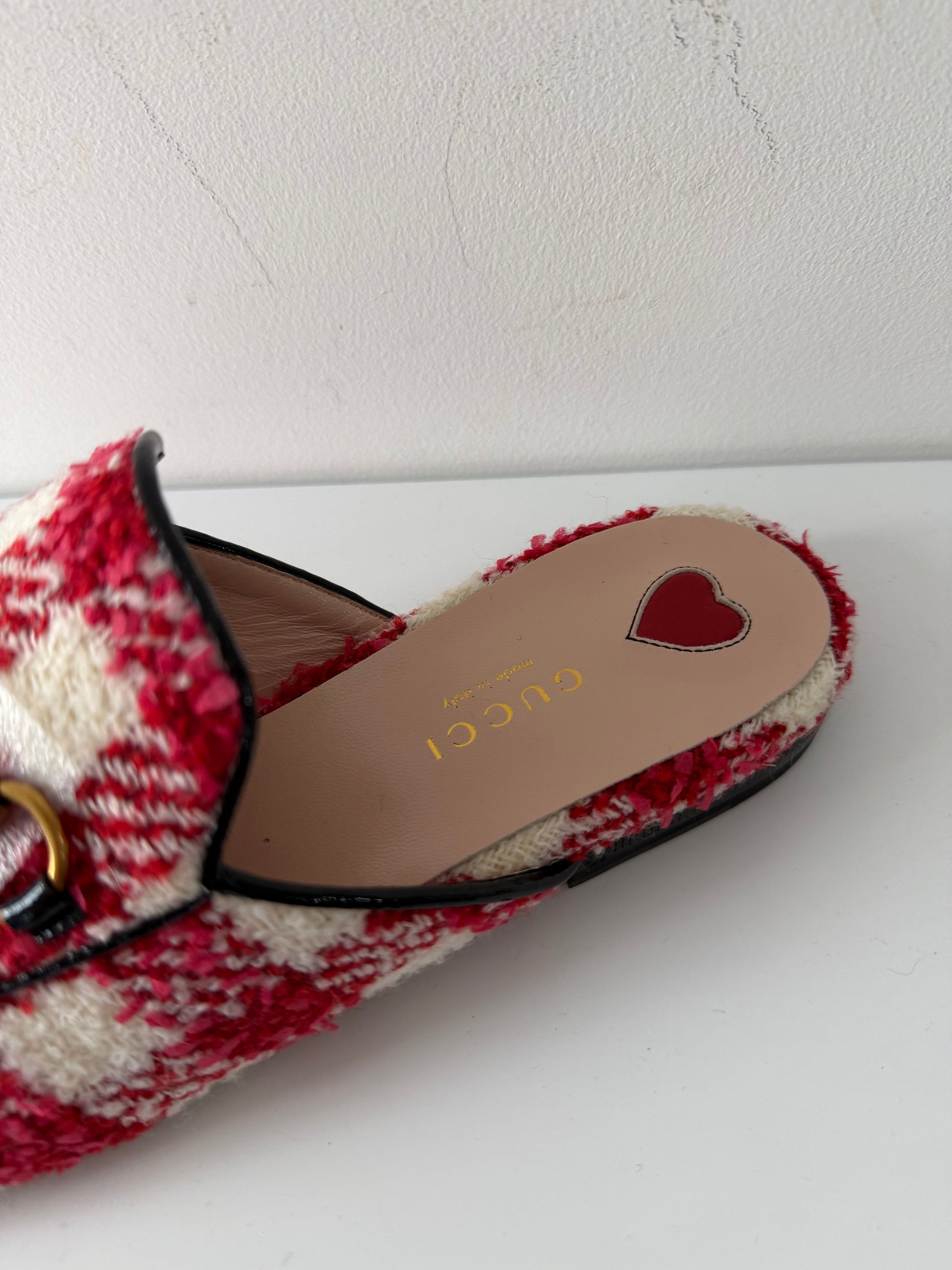 Preloved NEW Tartan Boucle Gucci Princetown Limited Edition, Size 38 - UK 5