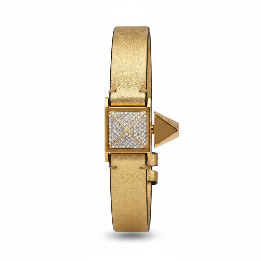 Preloved Gold & Crystals Valentino Bracelet