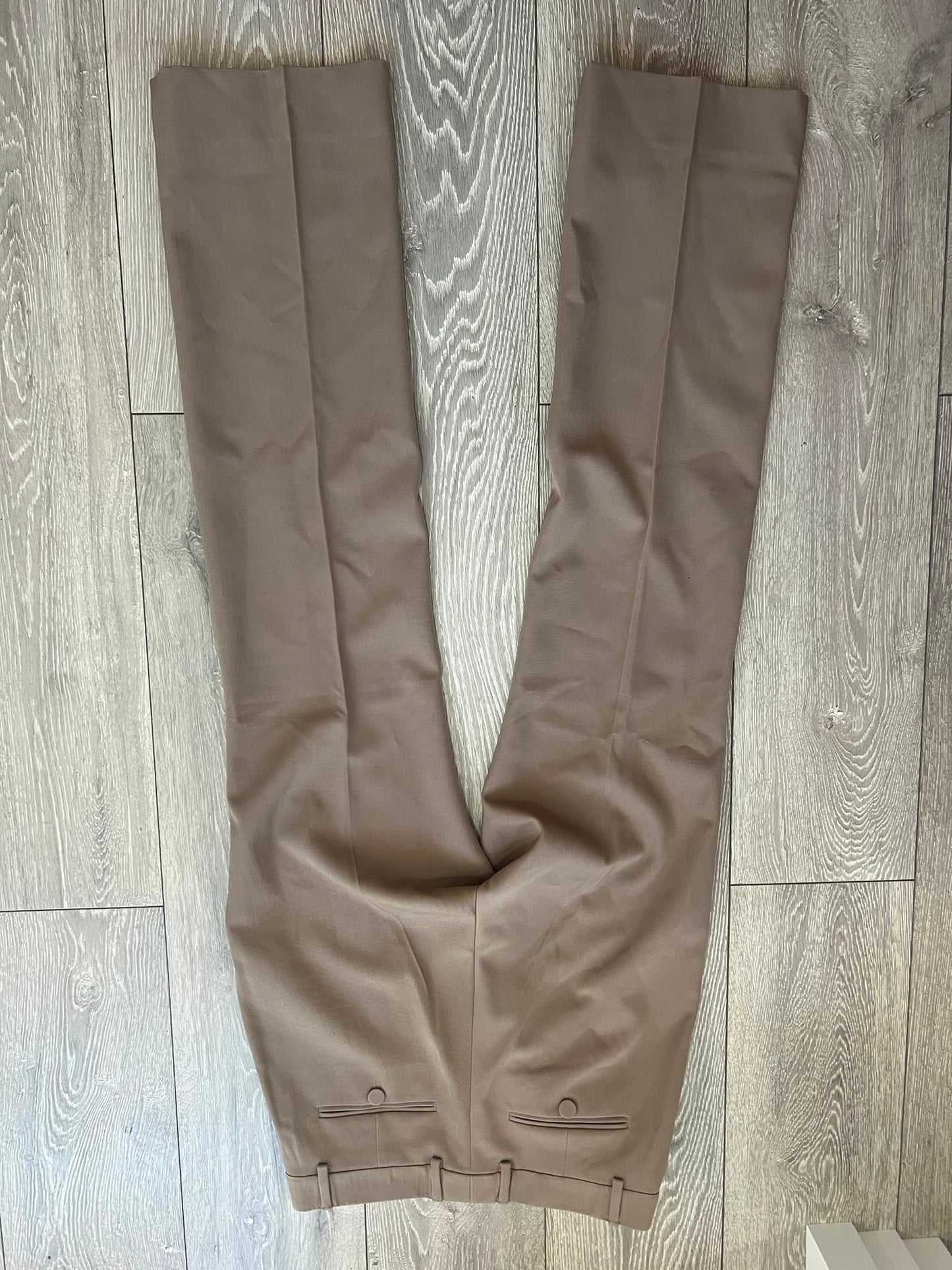 Preloved Taupe Gucci Trousers, Size 40 Uk 10/12