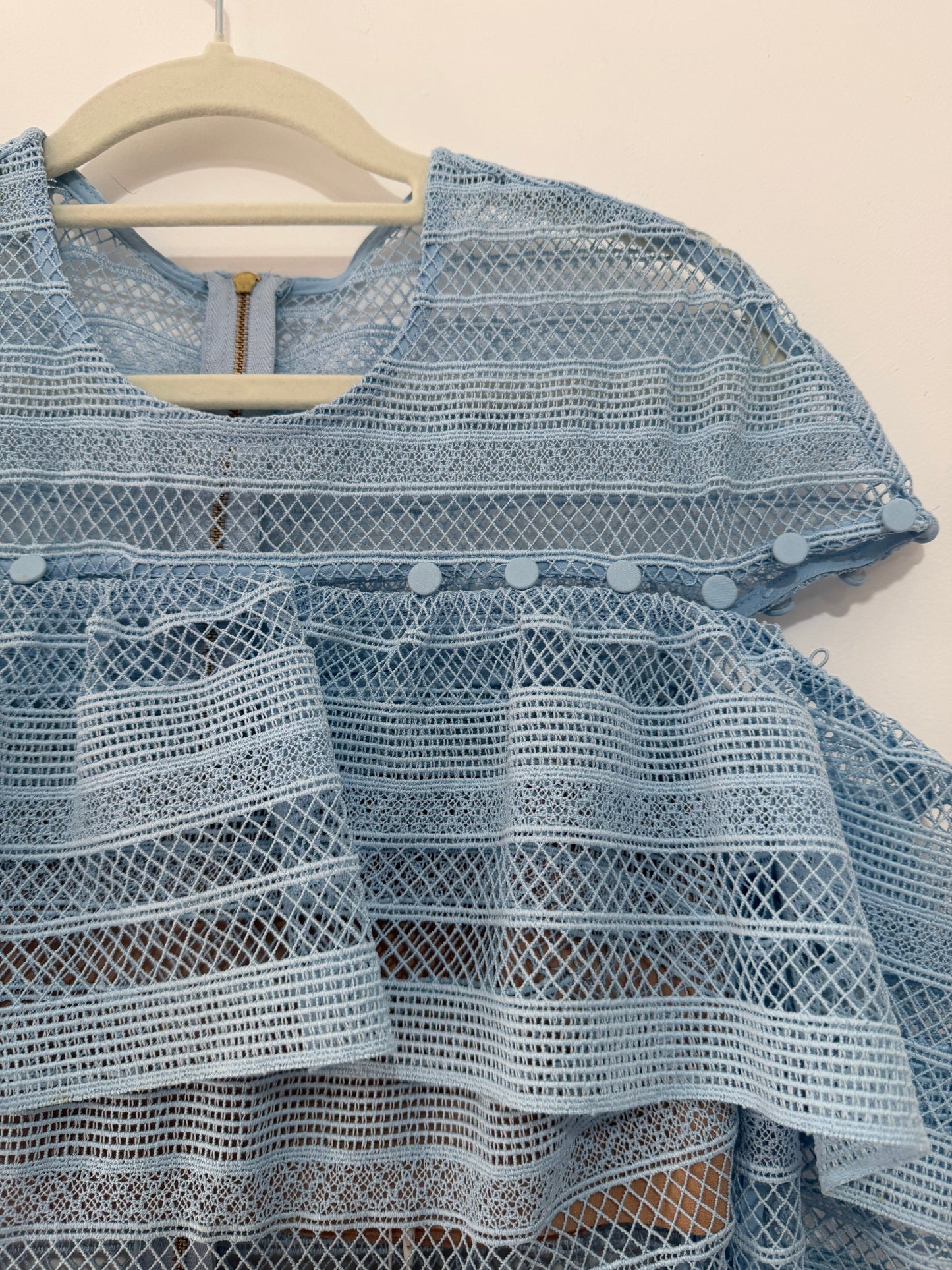 Preloved, Blue Self-Portrait Dress, UK 8