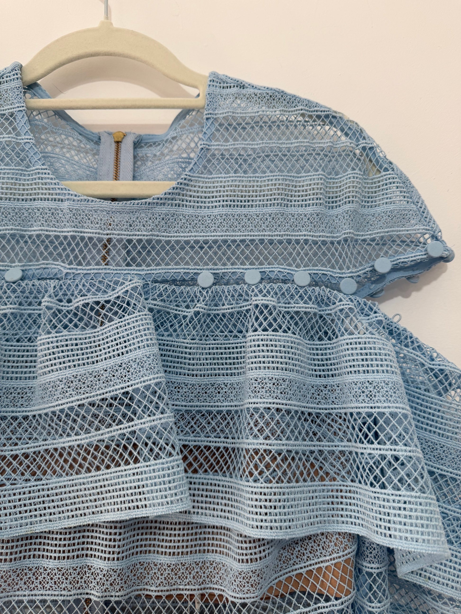 Preloved, Blue Self-Portrait Dress, UK 8