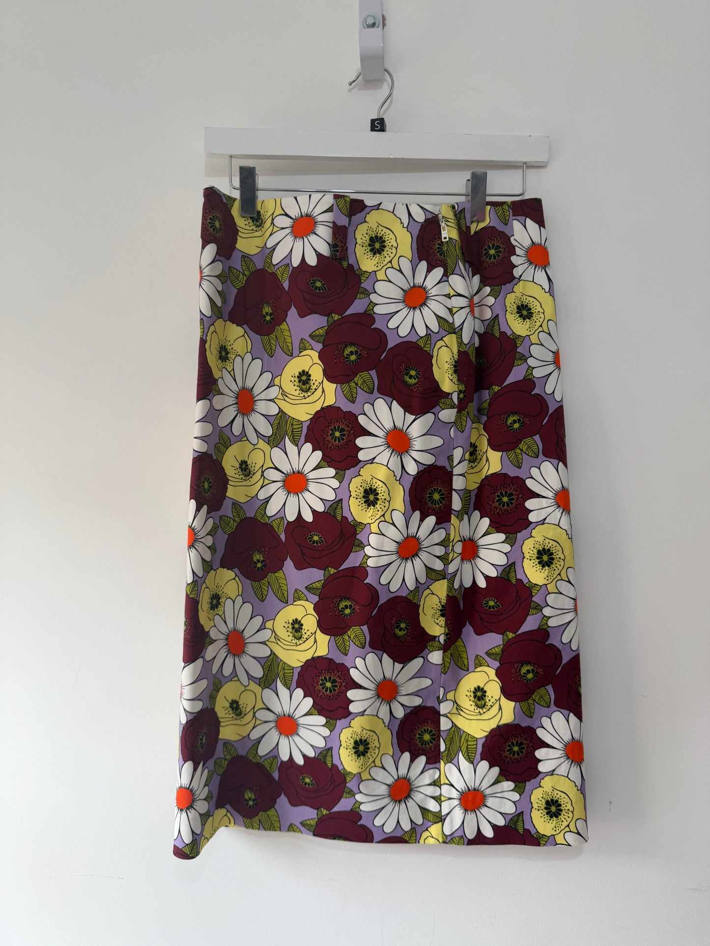Preloved, Floral Print Prada Skirt, UK 10