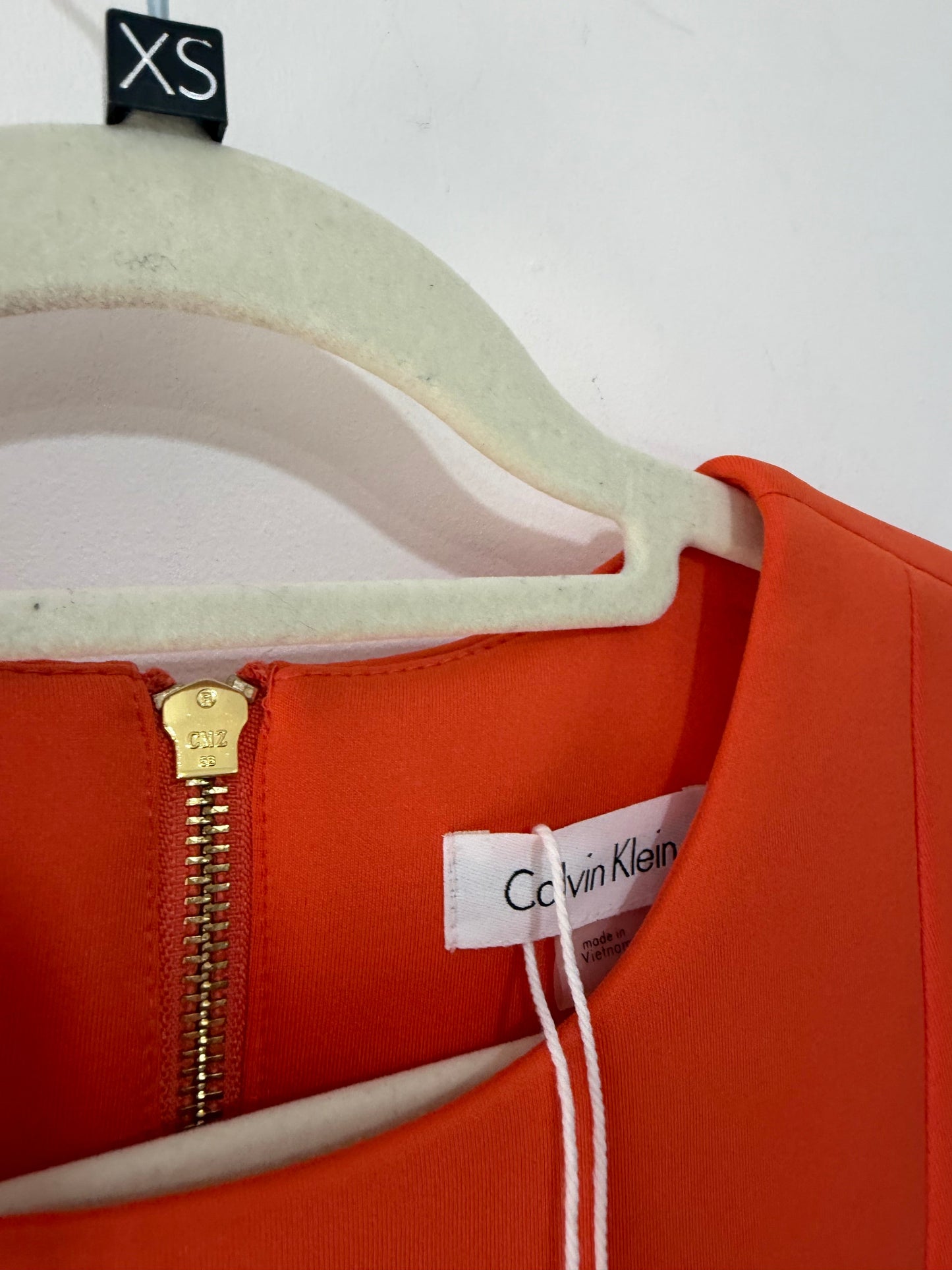 Preloved Orange Calvin Klein Dress, Size 8