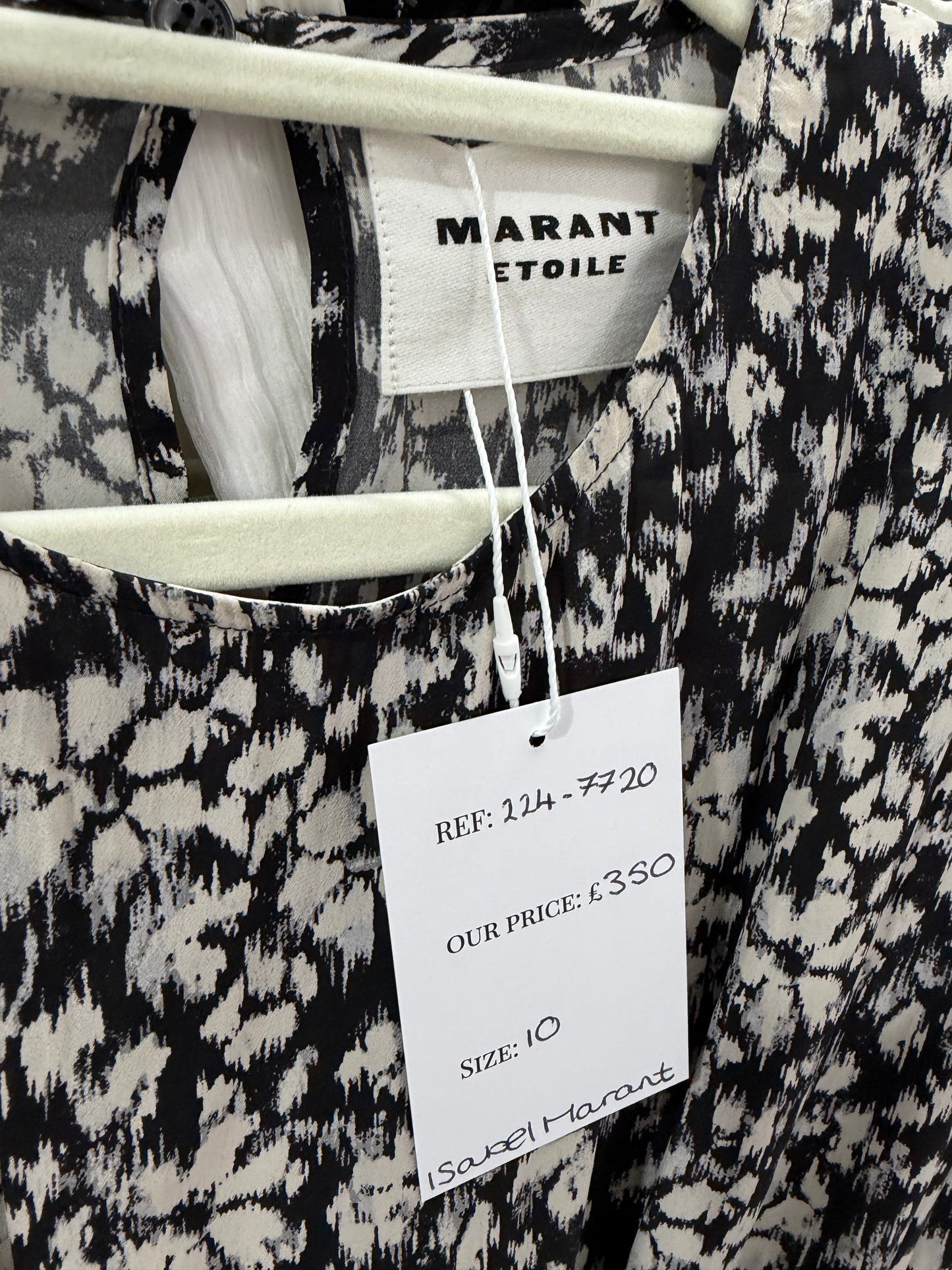 Preloved, Black and White Isabel Marant Étoile Dress, Size 10