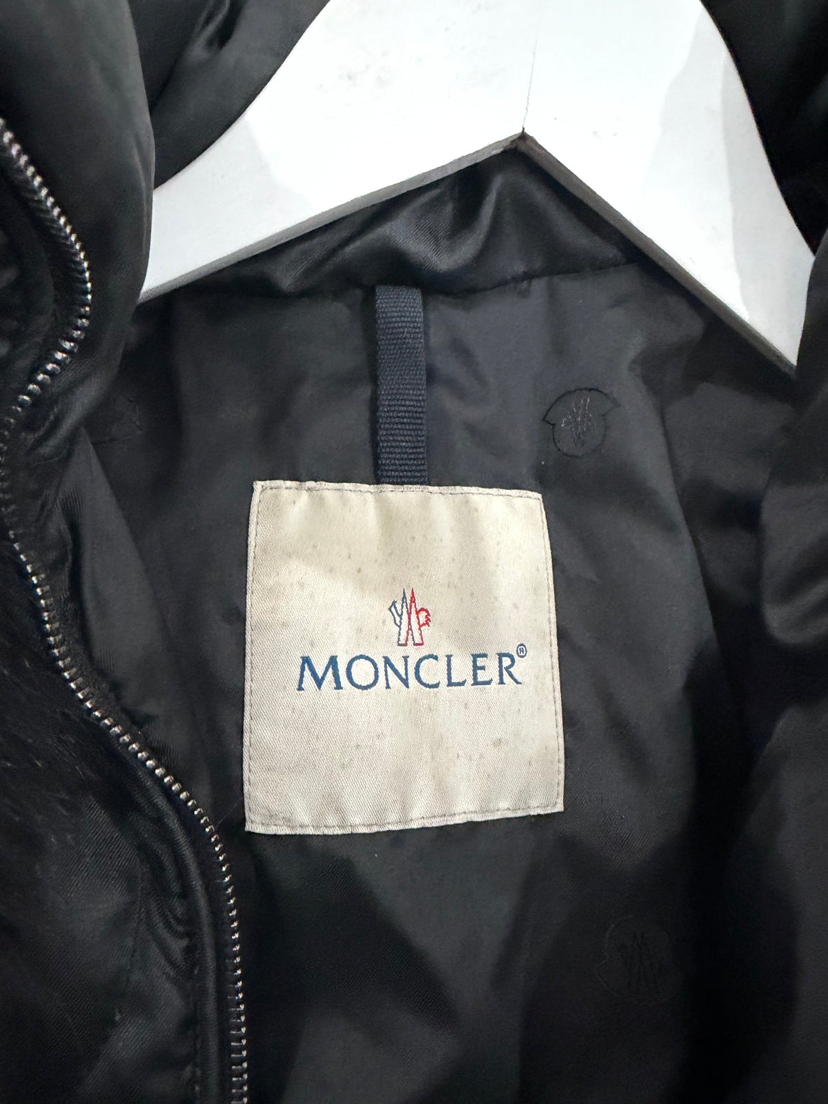 Preloved Black Moncler Jacket, Size S (Fox Fur Hood & Sleeves)
