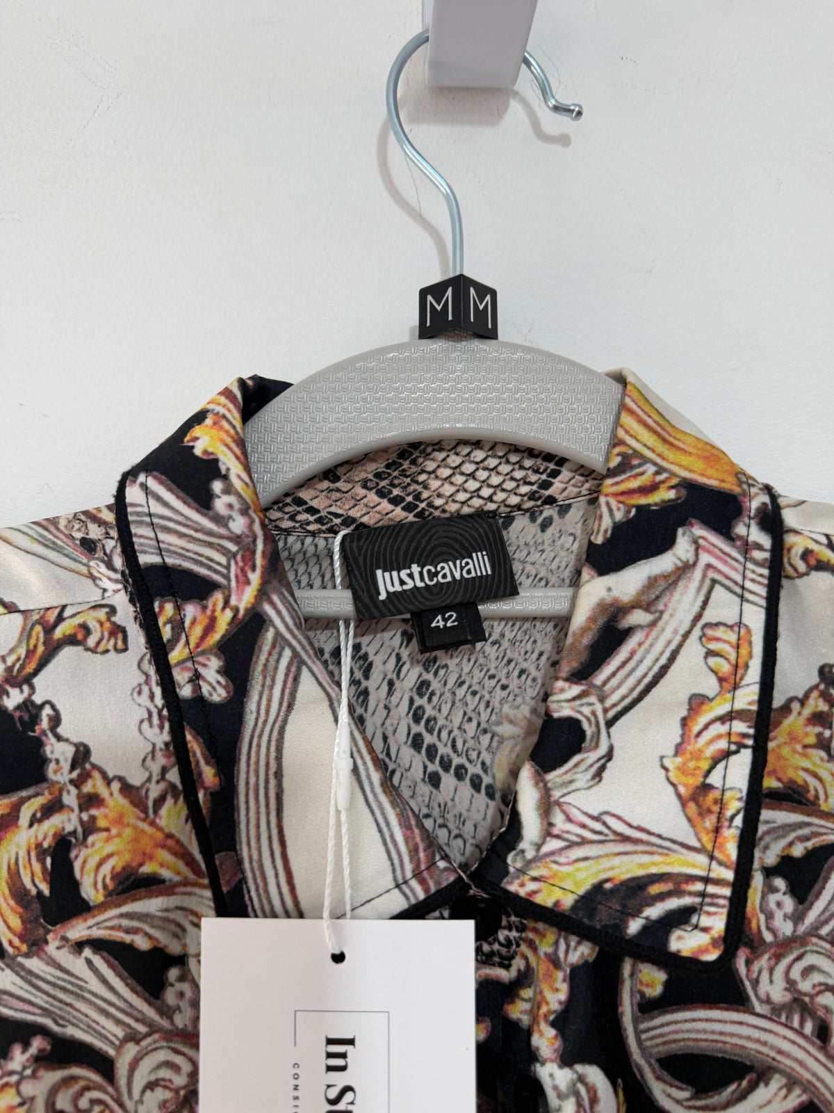 Preloved, Black/Gold Just Cavalli Shirt, UK 10
