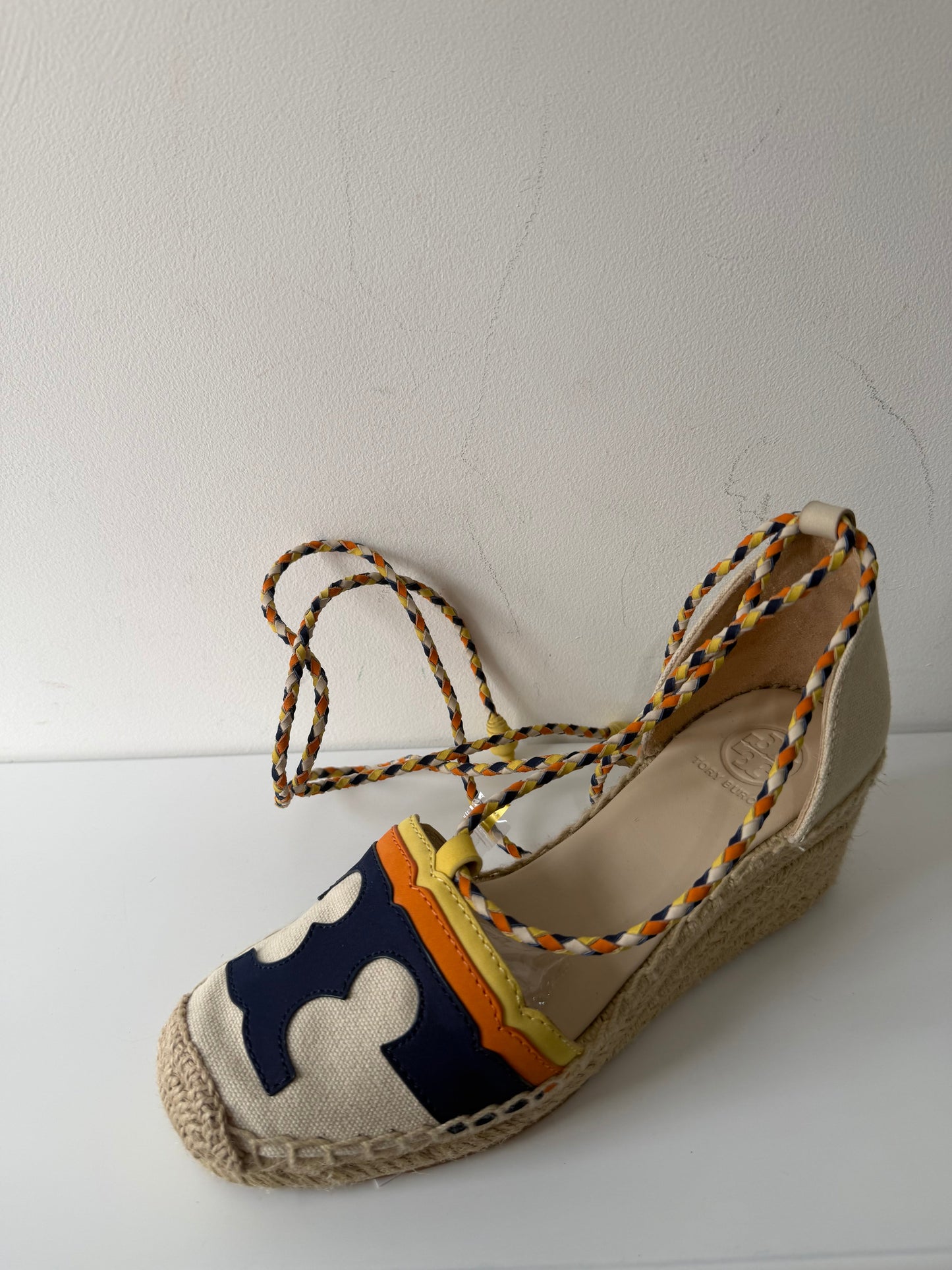 Preloved, NEW, Yellow Beige Tory Burch Espadrilles, Size 35.5 - UK 2.5