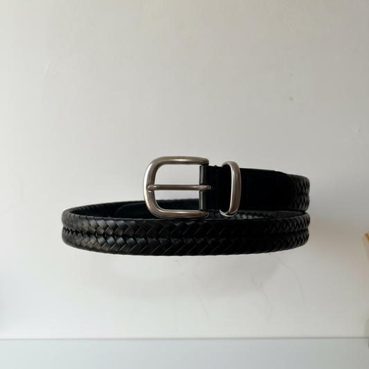 Preloved, Black with Silver Hardware  Coach Belt, 40 Waist