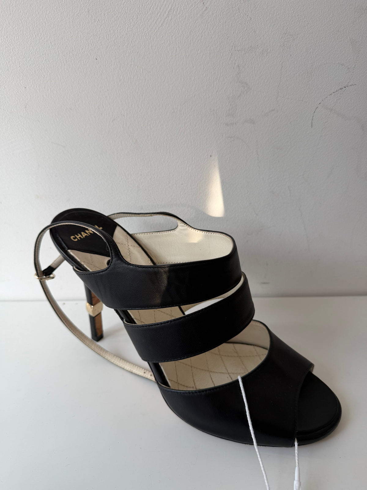 Preloved, Black  Chanel Heels, Size 39 1/2
